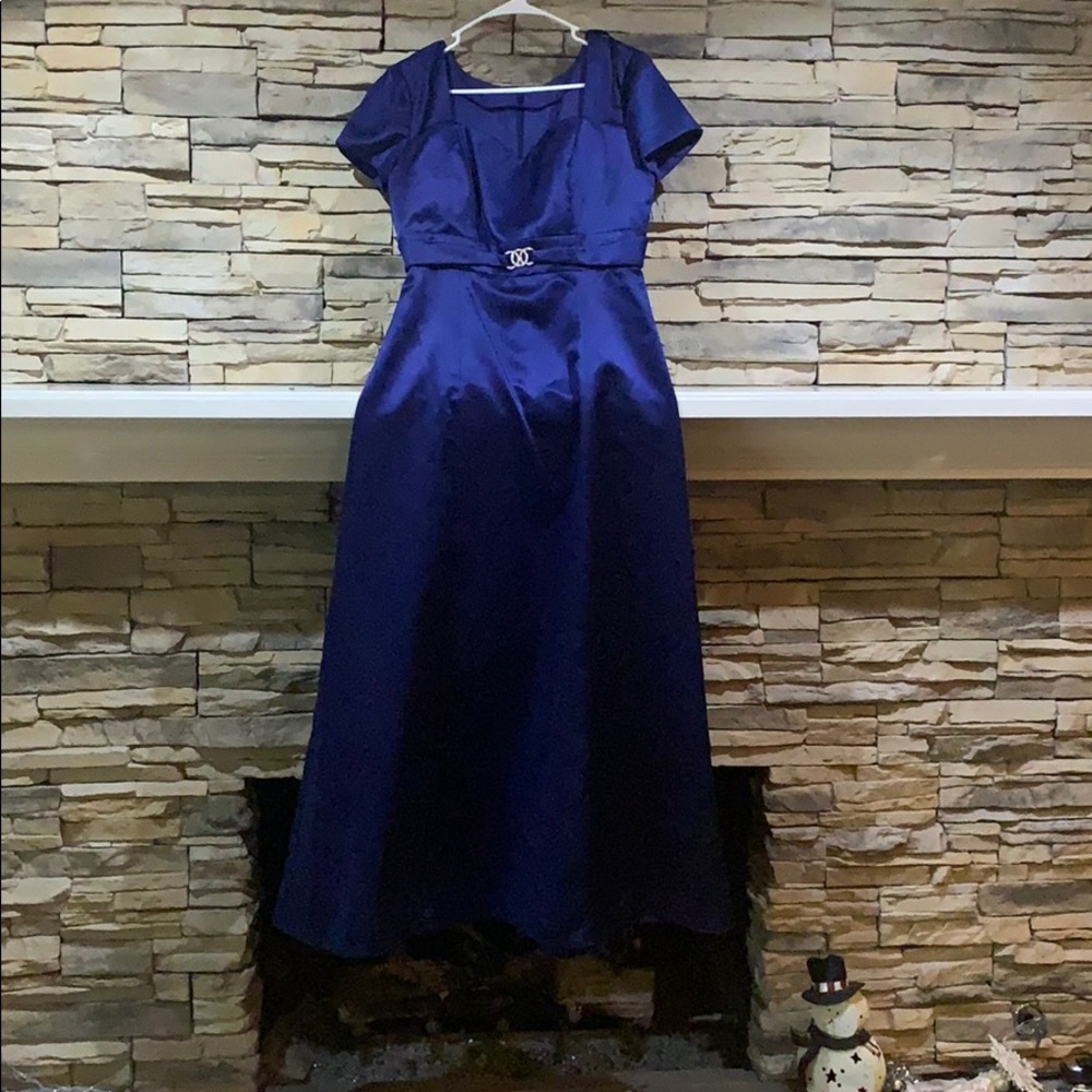 Formal, custom, short sleeve evening gown
